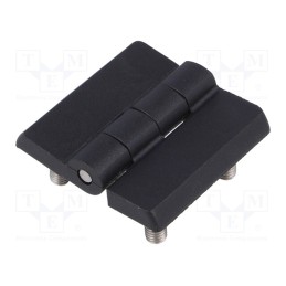 10 pcs : 3.ZN60.102-07 - Hinge, Width: 40mm, polyamide, black, H: 40mm, with assembly stem