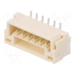 10 pcs : BM06B-GHS-TBT (LF)(SN)(N) - Socket, wire-board, male, GH, 1.25mm, PIN: 6, SMT, 50V, 1A, vertical