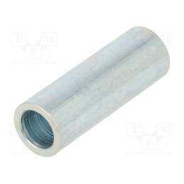 20 pcs : 3212/8,2X35 - Spacer sleeve, 35mm, cylindrical, steel, zinc, Out.diam: 12mm