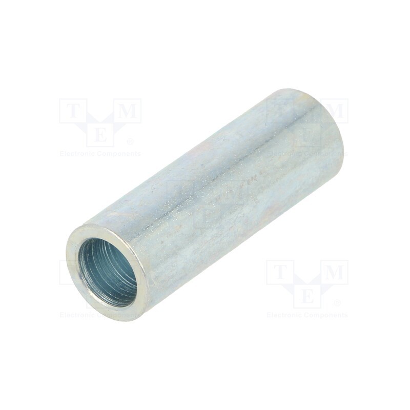 20 pcs : 3212/8,2X35 - Spacer sleeve, 35mm, cylindrical, steel, zinc, Out.diam: 12mm