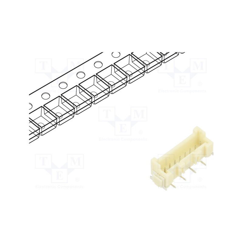 20 pcs : BM08B-XASS-TF - Socket, wire-board, male, XA, 2.5mm, PIN: 8, SMT, 250V, 3A, -25÷85°C