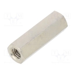 50 pcs : 118X25 - Screwed spacer sleeve, 25mm, Int.thread: M5, hexagonal, brass