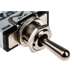 1 pcs - APEM Toggle Switch, Panel Mount, (On)-Off-(On), SPDT, Screw Terminal, 400V ac