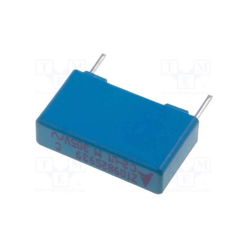 20 pcs : B32922C3104M - Capacitor: polypropylene, 100nF, 5x10.5x18mm, THT, ±20%, 15mm