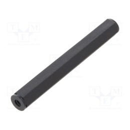 50 pcs : 181X40 - Screwed spacer sleeve, hexagonal, polyamide, M2, L: 40mm, black