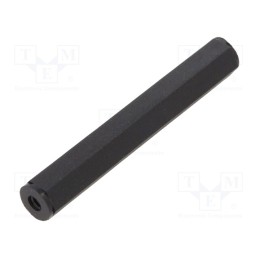 50 pcs : 181X35 - Screwed spacer sleeve, hexagonal, polyamide, M2, L: 35mm, black