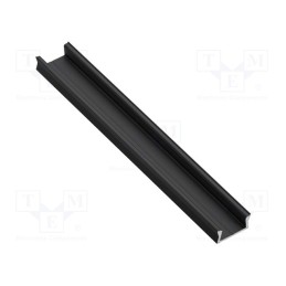 10 pcs : PA-GLAXMNK1M-AL-20M - Profiles for LED modules, black, 1m, GLAX MINI, aluminium