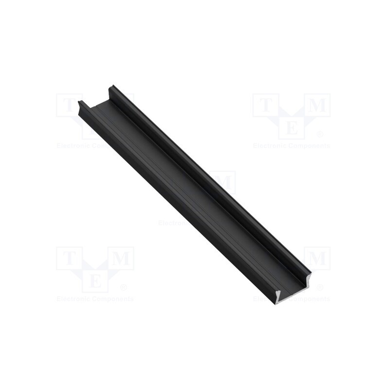 10 pcs : PA-GLAXMNK1M-AL-20M - Profiles for LED modules, black, 1m, GLAX MINI, aluminium