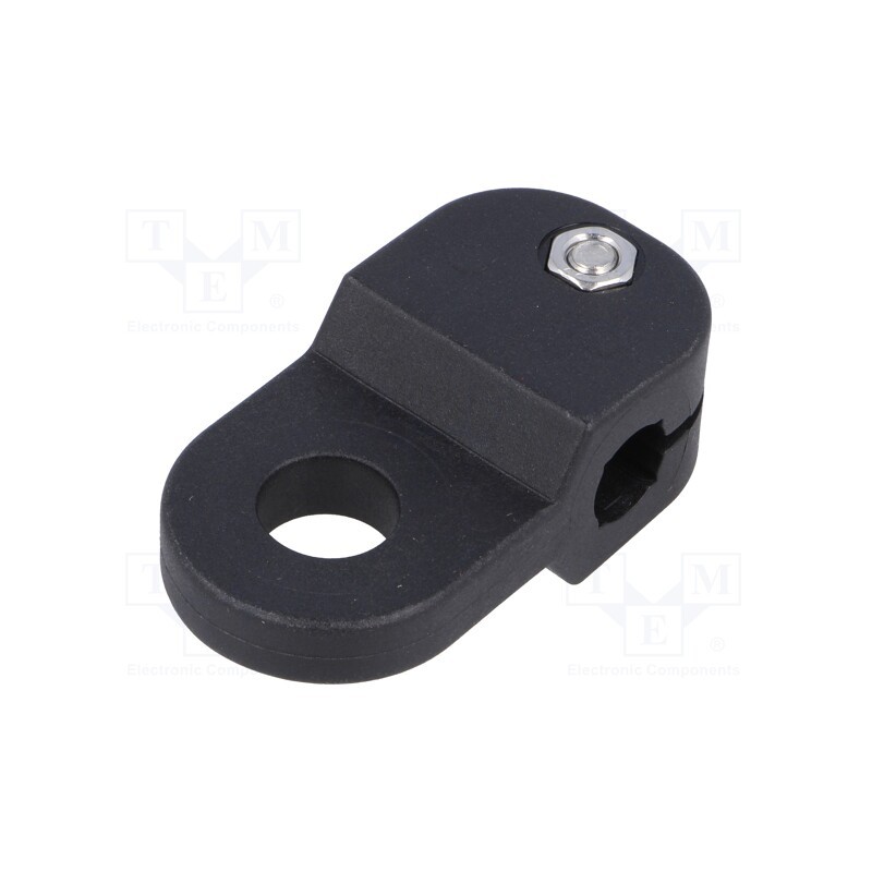 10 pcs : 440131 - Holder, D: 10mm, S: 8mm, polyamide, Mount.hole diam: 12.5mm