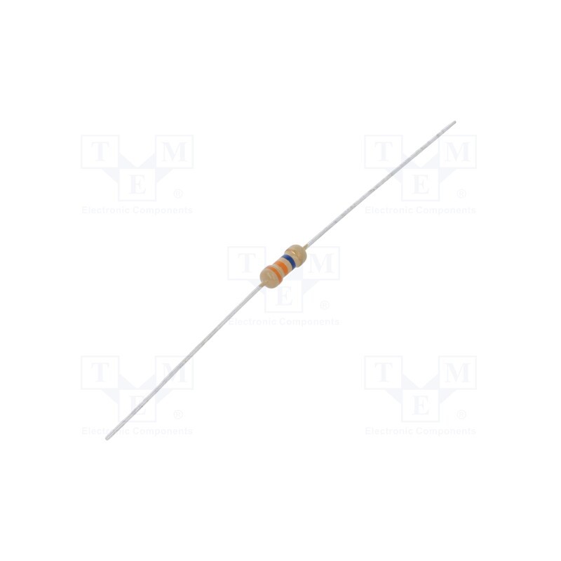 500 pcs : CF1/2WS-33M - Resistor: carbon film, THT, 33MΩ, 500mW, ±10%, Ø2.3x6mm, axial