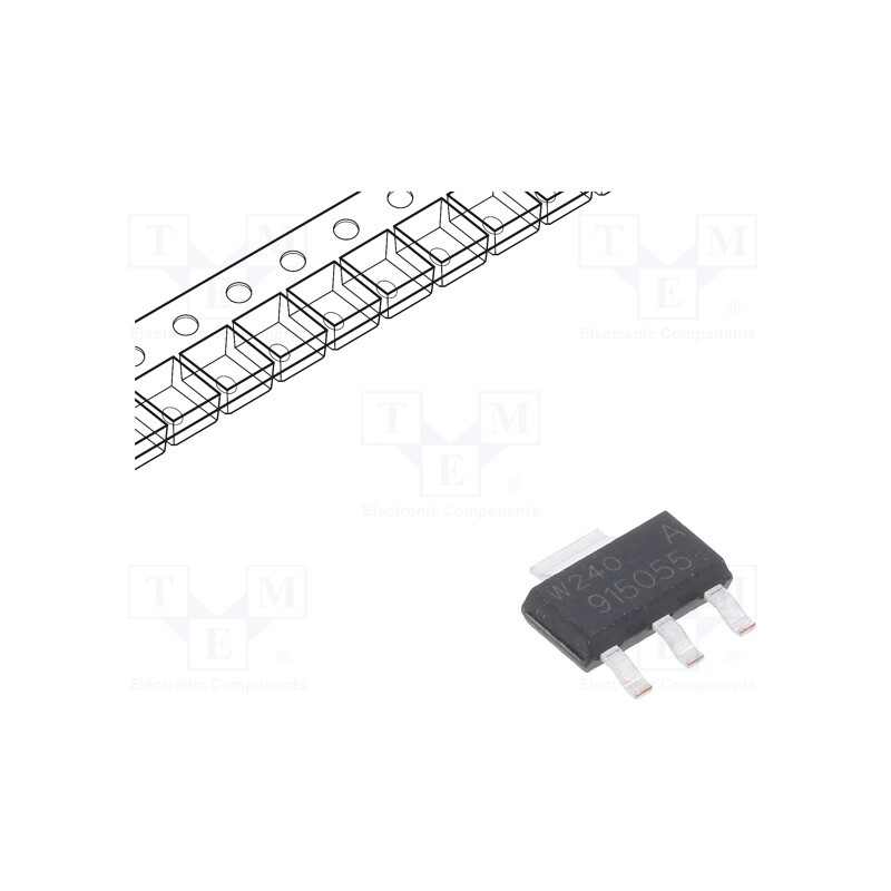 10 pcs : BUK98150-55A/CUF - Transistor: N-MOSFET, unipolar, 55V, 3A, Idm: 22A, 8W, SC73,SOT223