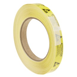 1 Reel of 1000 - SCS Black, Yellow Paper ESD Label, Observe Precautions for Handling Electrostatic Sensitive Devices-Text 16 mm 