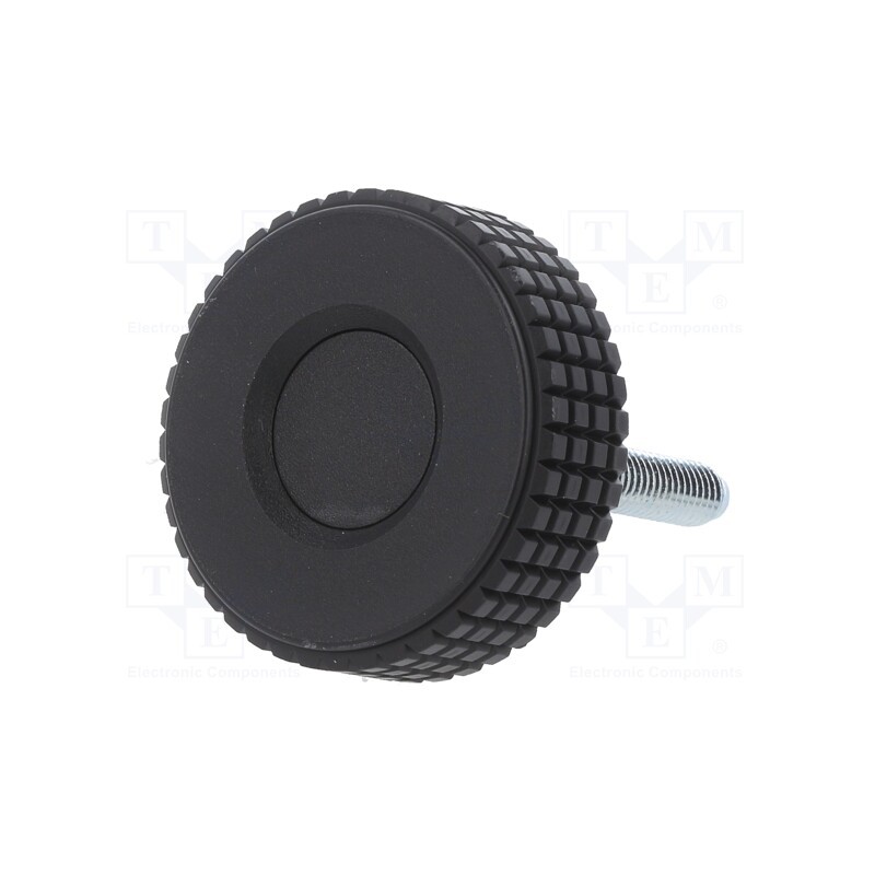 10 pcs : MBT.40 P-M6X30-C9 - Knob, Ø: 39.5mm, Ext.thread: M6, 30mm, H: 26.5mm, technopolymer PP