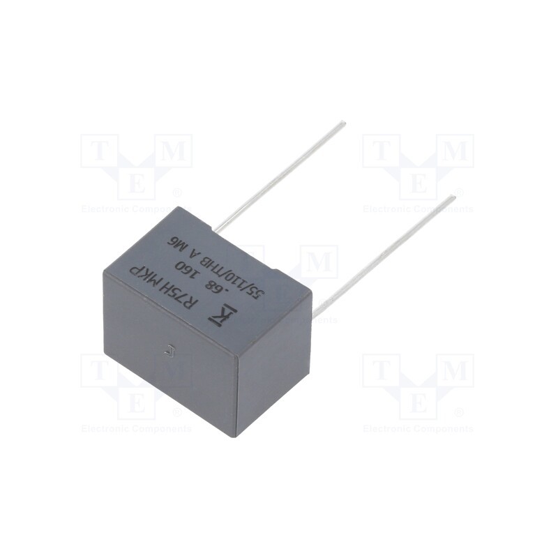 10 pcs : R75GI368050H6J - Capacitor: polypropylene, 680nF, 18x13x12mm, THT, ±5%, 15mm, 160VDC