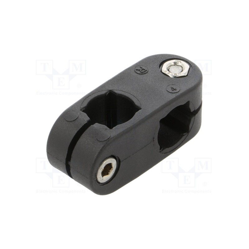 10 pcs : 440123 - Mounting coupler, cross, polyamide, S: 12mm, D: 14mm