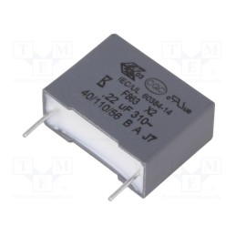 20 pcs : F863BK224K310Z - Capacitor: polypropylene, 0.22uF, 18x13.5x7.5mm, THT, ±10%, 15mm