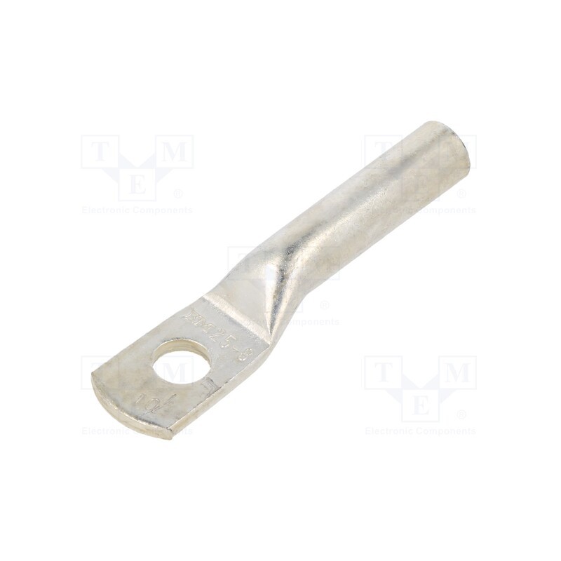 10 pcs : BM73025 - Tip: ring tube, M8, 25mm2, crimped, for cable, straight, tinned