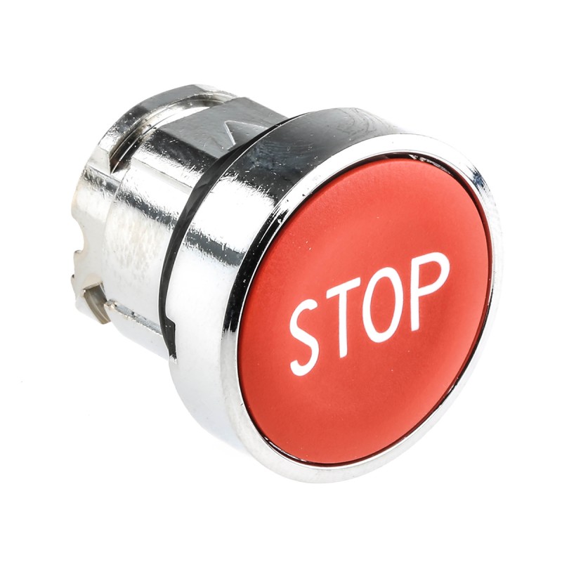 1 pcs - Schneider Electric Harmony XB4 Series Red Spring Return Push Button Head, 22mm Cutout, IP66, IP67, IP69K