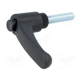 10 pcs : ERX.63 P-M8X35-C1 - Lever, adjustable, Thread len: 35mm, Lever length: 63mm, -30÷130°C