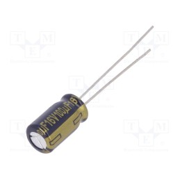 20 pcs : EEUFC1C101 - Capacitor: electrolytic, low ESR, THT, 100uF, 16VDC, Ø6.3x11.2mm