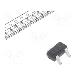 50 pcs : BAT54CT-TP - Diode: Schottky switching, SMD, 30V, 200mA, 5ns, SOT523,