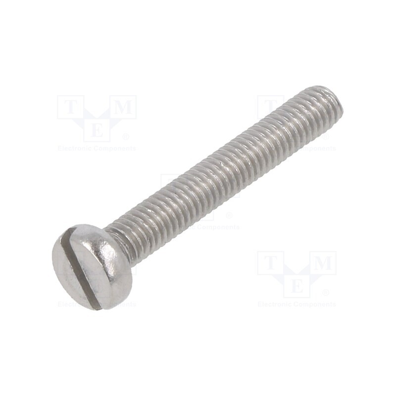 500 pcs : 1244140 - Screw, M3x20, 0.5, Head: cheese head, slotted, A2 stainless steel