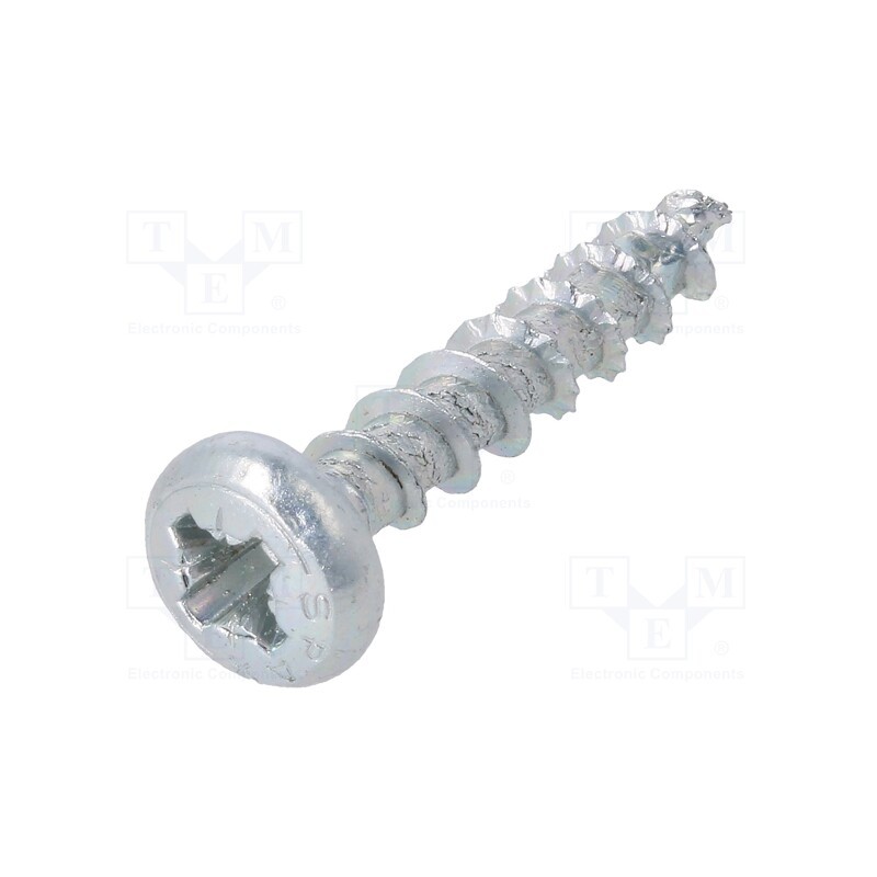 500 pcs : 1083473 - Screw, 4.5x25, Head: cheese head, Pozidriv, PZ2, steel, zinc, SPAX®