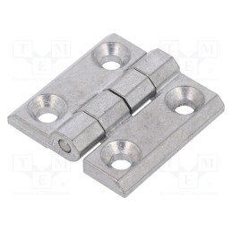 10 pcs : 3.ZN60.001 NATURAL - Hinge, Width: 40mm, zinc and aluminium alloy, natural, H: 40mm