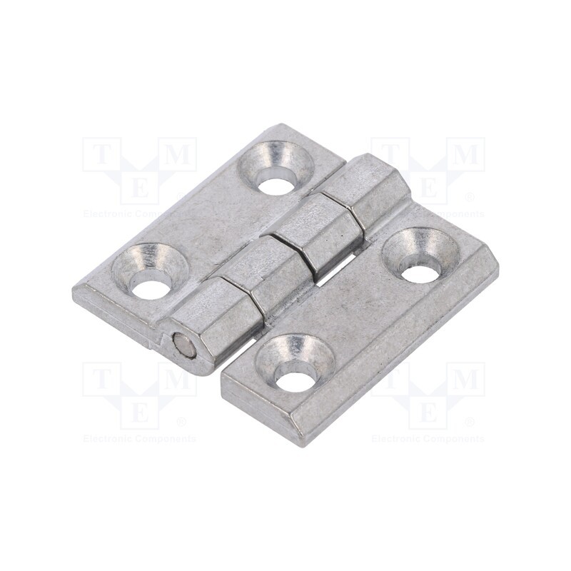 10 pcs : 3.ZN60.001 NATURAL - Hinge, Width: 40mm, zinc and aluminium alloy, natural, H: 40mm