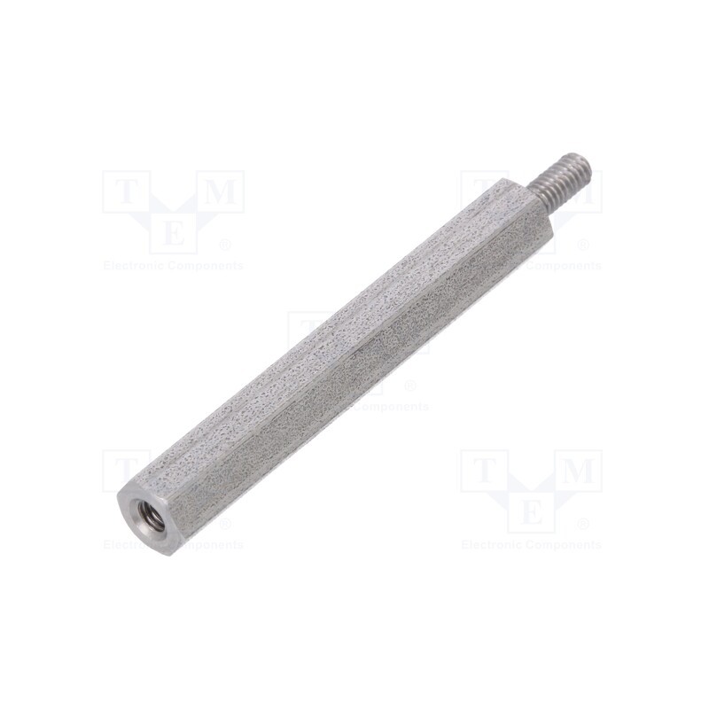 50 pcs : 242X35 - Screwed spacer sleeve, 35mm, Int.thread: M2,5, Ext.thread: M2,5
