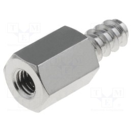 50 pcs : 215ST3.5X08 - Screwed spacer sleeve, 8mm, Int.thread: M3, Ext.thread: ST3,5