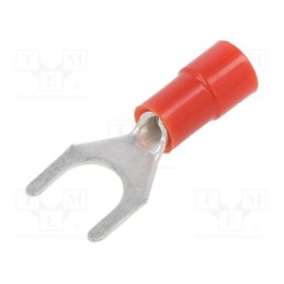 50 pcs : BM80132 - Tip: fork, M6, Ø: 6.2mm, 0.25÷1.5mm2, crimped, for cable, insulated