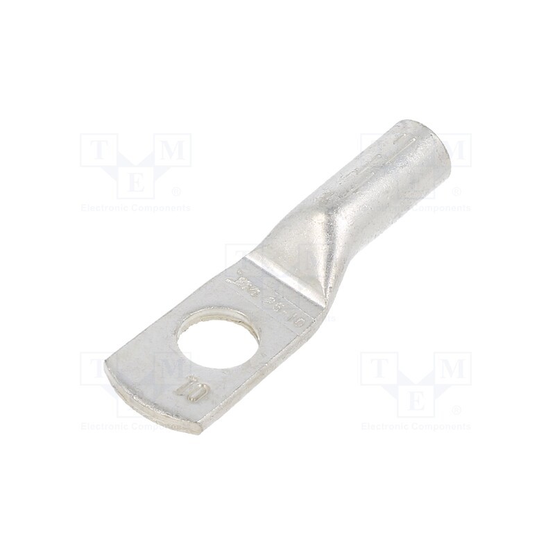 10 pcs : BM80643 - Tip: ring tube, M10, 25mm2, crimped, for cable, straight, tinned