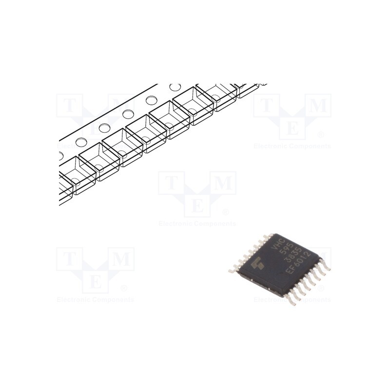 10 pcs : 74VHC595FT(BJ) - IC: digital, shift register,latch, Ch: 8, C²MOS, VHC, SMD, TSSOP16