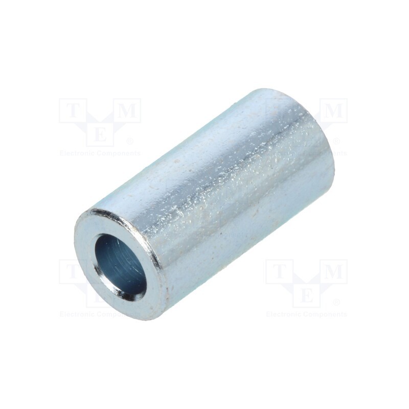 50 pcs : 326/3,2X12 - Spacer sleeve, 12mm, cylindrical, steel, zinc, Out.diam: 6mm
