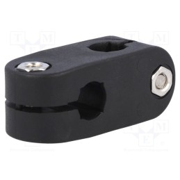 10 pcs : 440121 - Mounting coupler, cross, D: 10mm, S: 8mm, polyamide