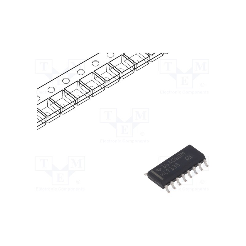 10 pcs : SN74HCT138DR - IC: digital, 3 to 8 line,decoder,demultiplexer, CMOS,TTL, SMD