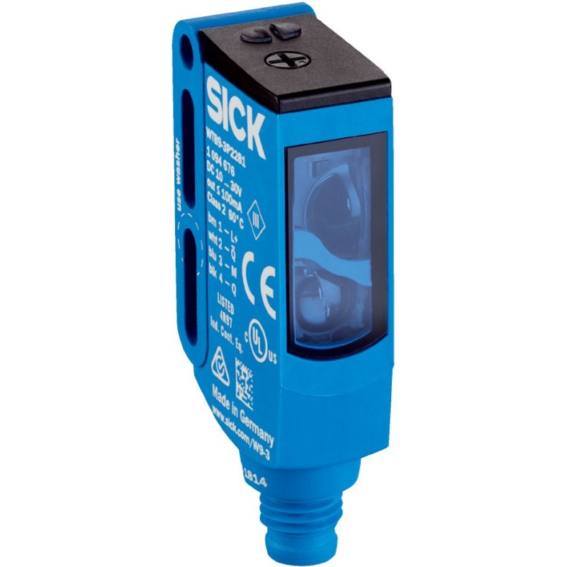 1 pcs - Sick Background Suppression Photoelectric Sensor, Rectangular Sensor, 200 mm Detection Range