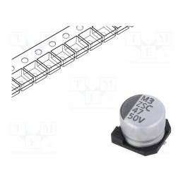 50 pcs : ZSC00AE4701HARL - Capacitor: electrolytic, low ESR, SMD, 47uF, 50VDC, Ø8x6.5mm, ±20%