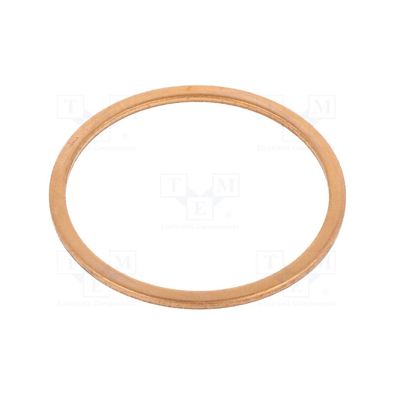 10 pcs : DIN 7603-CU-48-55-A - Gasket, copper, Thk: 2mm, Øint: 48mm, Øout: 55mm, DIN 7603