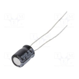 50 pcs : ECEA0JKA101I - Capacitor: electrolytic, THT, 100uF, 6.3VDC, Ø5x7mm, Pitch: 2.5mm