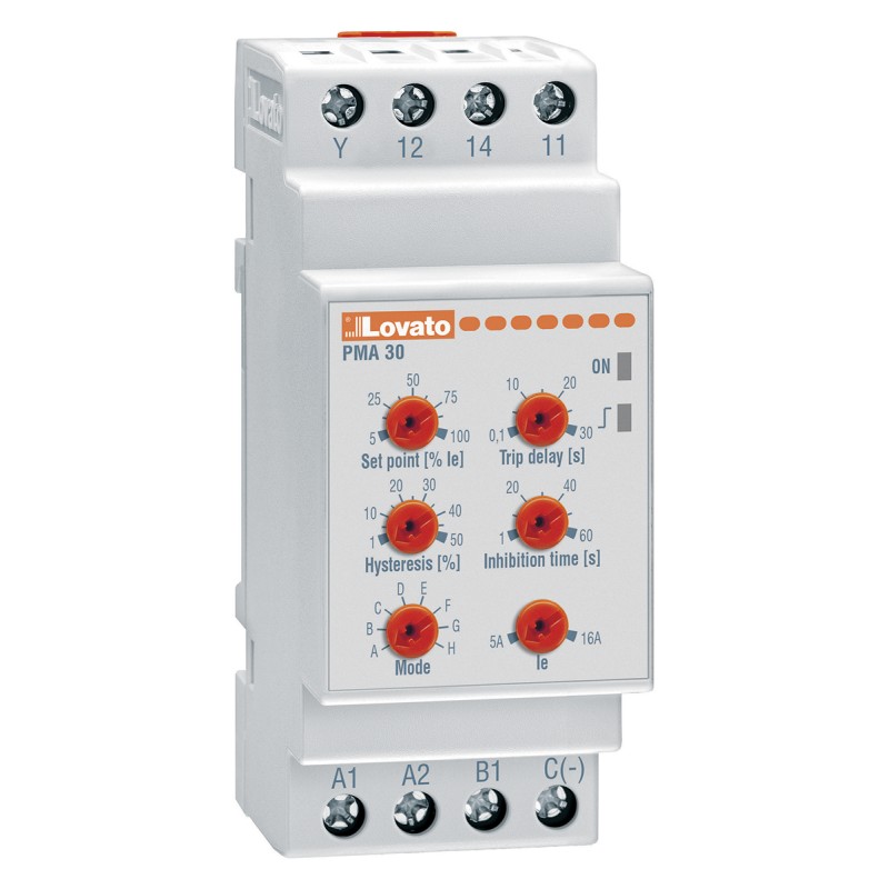 1 pcs - Lovato Current Monitoring Relay, 1 Phase, SPDT, DIN Rail