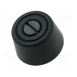 50 pcs : 8GD03V30012 - Quick mounting foot, black, polyetylene, A: 5mm, B: 24mm, C: 20mm