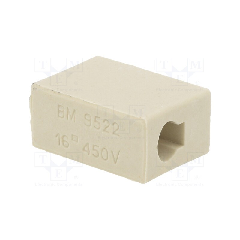 10 pcs : BM9522 - Terminal block, screw terminal, 16mm2, 450V, ways: 1, terminals: 2