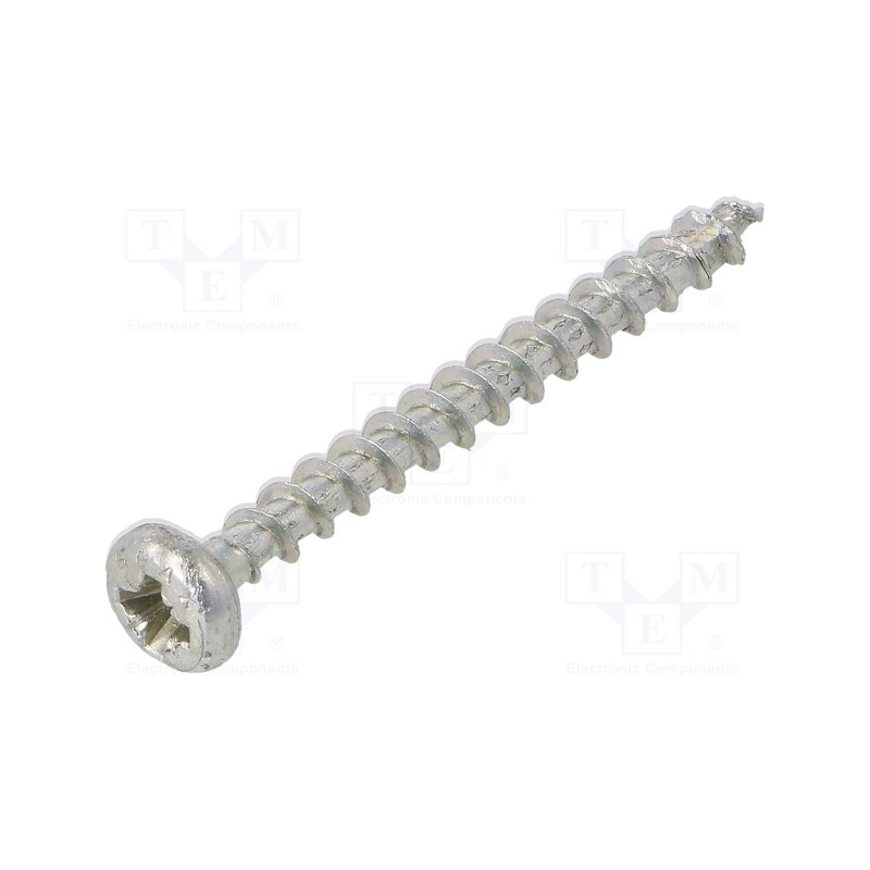 500 pcs : 1083430 - Screw, 4x40, Head: cheese head, Pozidriv, PZ2, steel, zinc, SPAX®