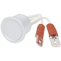 1 pcs - Schurter Push Button Switch, SPST-NO, Free Polarity, IP67, IP69K, Faston, 100 mA, -40 - +85°C Natural Aluminium