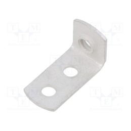50 pcs : 631 - Angle bracket, W: 9.52mm, H: 19.84mm, L: 11.1mm, steel