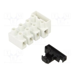 10 pcs : BM974CS - Terminal block, screw terminal, 2.5mm2, 450V, ways: 4, terminals: 8