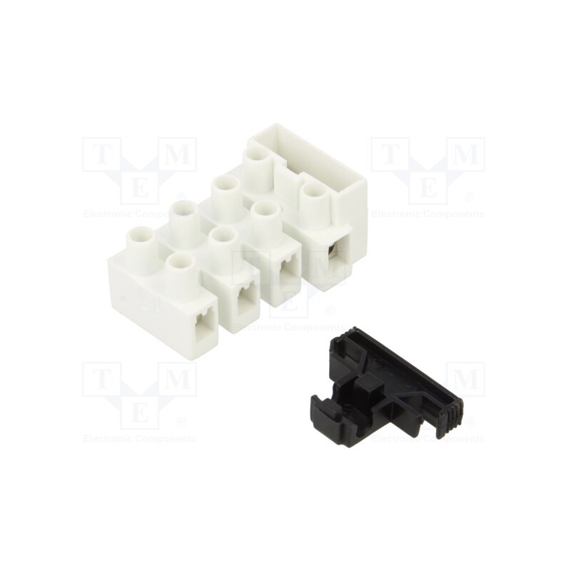 10 pcs : BM974CS - Terminal block, screw terminal, 2.5mm2, 450V, ways: 4, terminals: 8