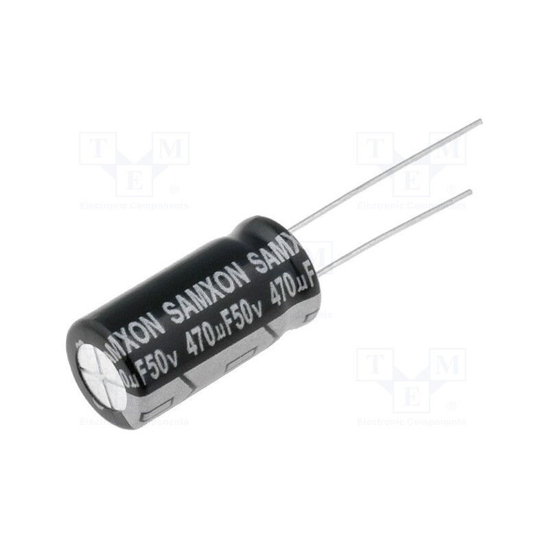 20 pcs : EGT477M1HG20RRS0P-R - Capacitor: electrolytic, low ESR, THT, 470uF, 50VDC, Ø10x20mm, ±20%